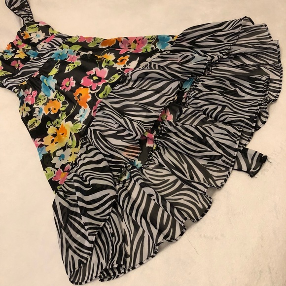 Bonnie Jean 4t Zebra Floral Girls Dress - Picture 4 of 7